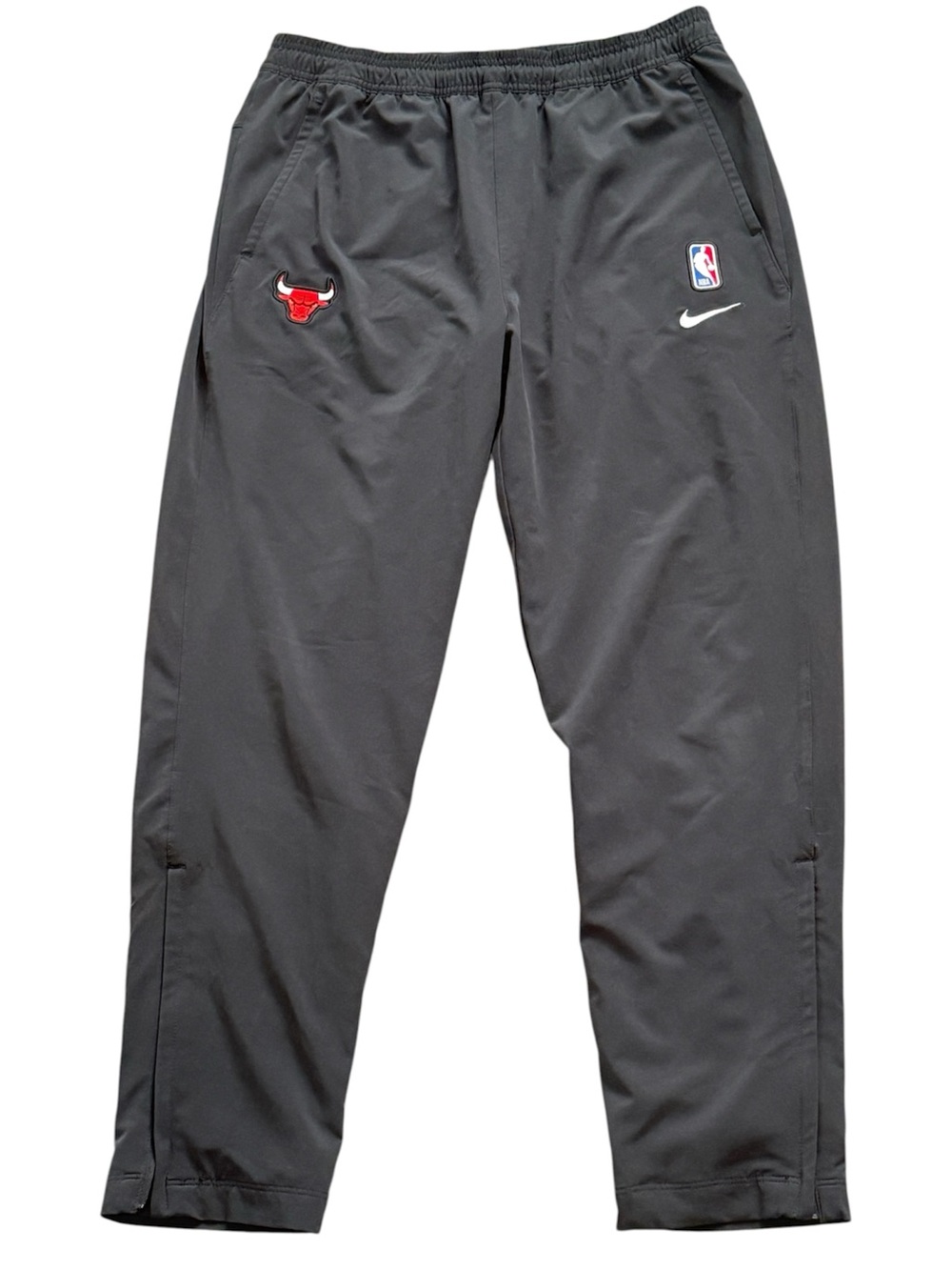 Nike Chicago Bulls Basketball Gray Dri Fit Tapered Pants Mens Medium Practice